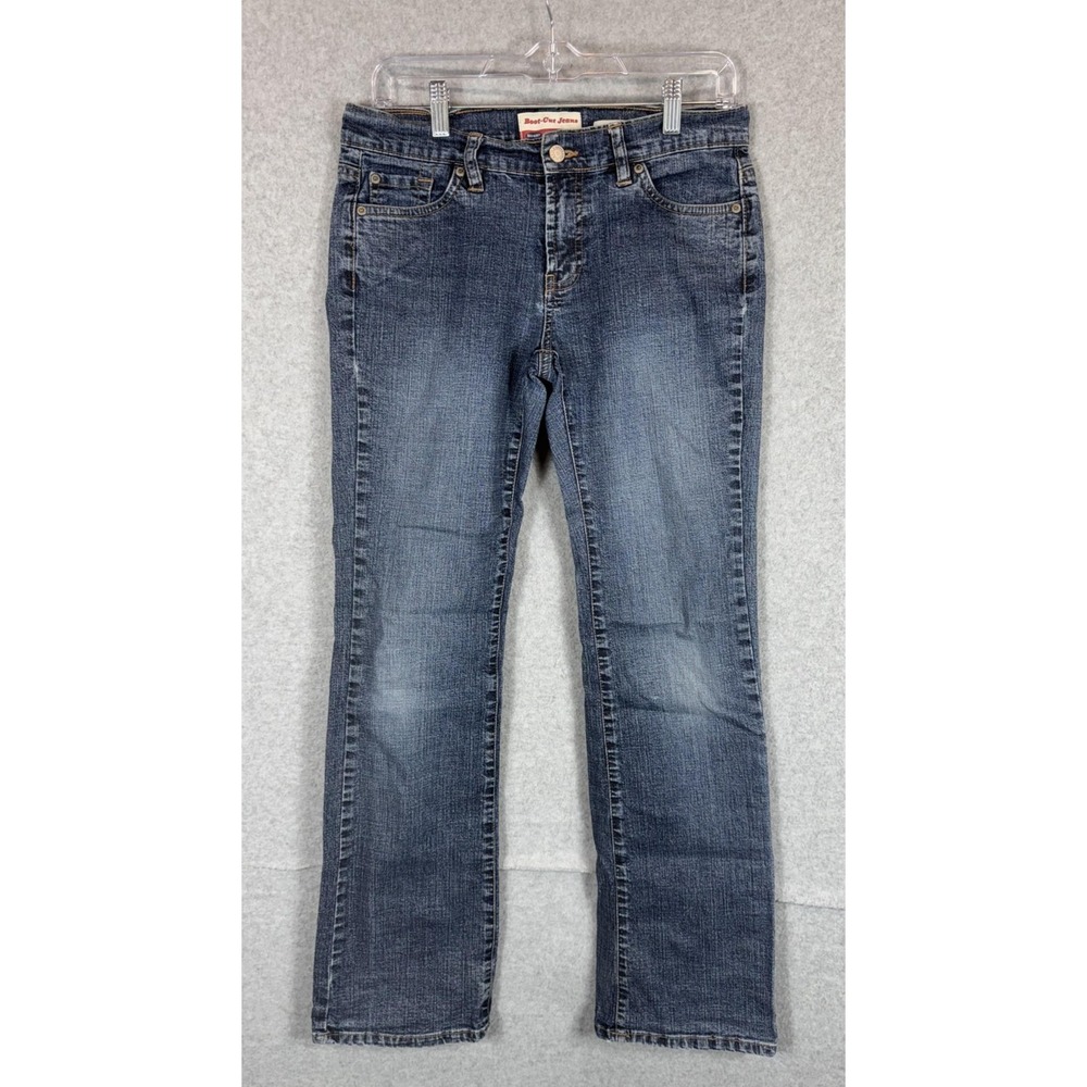 Vintage‎ Old Navy Jeans Womens 4 Blue Bootcut Ultra Low Waist Stretch Y2K 2003